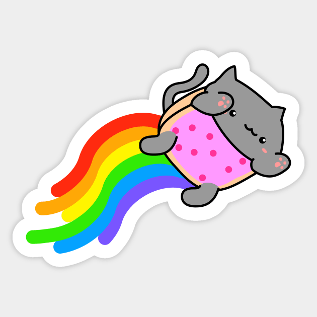 Bongo Cat - Nyan Cat Sticker by ermagix